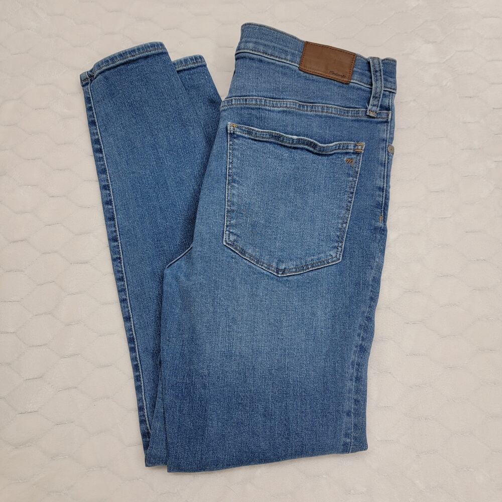 Madewell 9 Mid Rise Skinny Jeans Womens Size 30 Blue Button Fly Denim Pants